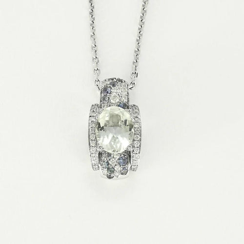 Collier Mauboussin - Collier en or blanc 750 avec diamants et topaze 58 Facettes LP1474/