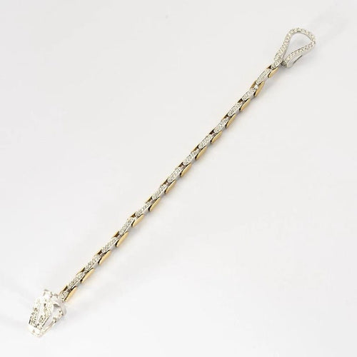 Bracelet MATY - Bracelet boucle en or jaune et or blanc 18 ct, diamants 58 Facettes LP1410/