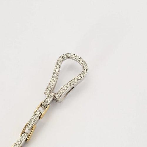 Bracelet MATY - Bracelet boucle en or jaune et or blanc 18 ct, diamants 58 Facettes LP1410/