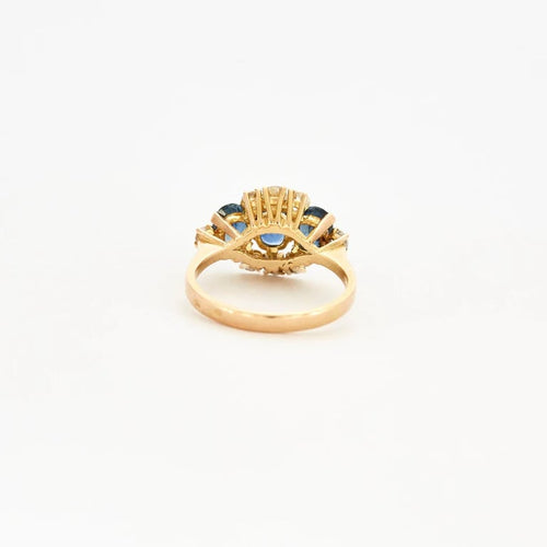 Bague 58.5 Bague Ciel Diamanté en or jaune 18K, saphirs et diamants 58 Facettes LP458/10