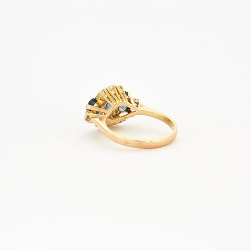 Bague 58.5 Bague Ciel Diamanté en or jaune 18K, saphirs et diamants 58 Facettes LP458/10