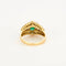 Bague 58 Bague jarretière en or jaune avec émeraude et diamants 58 Facettes LP33/10