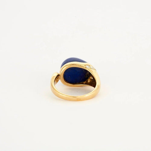 Bague 46 Bague en or jaune sertie de lapis-lazuli et diamants 58 Facettes LP513/10