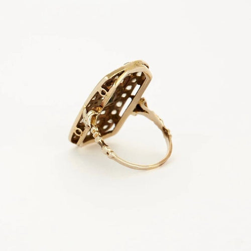 Bague 52 La Marquise Royale - Bague en or blanc et diamants, émeraudes 58 Facettes LP706/12
