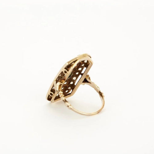 Bague 52 La Marquise Royale - Bague en or blanc et diamants, émeraudes 58 Facettes LP706/12