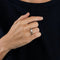 Bague 56 Bague en or blanc 750 sertie de diamants 58 Facettes LP544/12