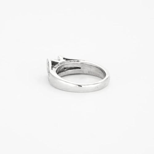 Bague 56 Bague en or blanc 750 sertie de diamants 58 Facettes LP544/12