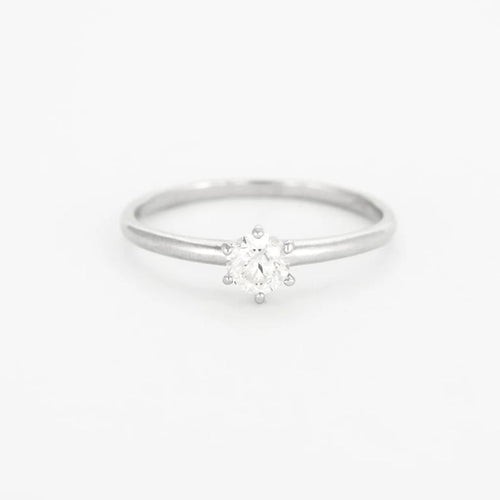 Bague 60 Solitaire - Bague en or blanc 18k et diamant 0,50 ct 58 Facettes LP371/10