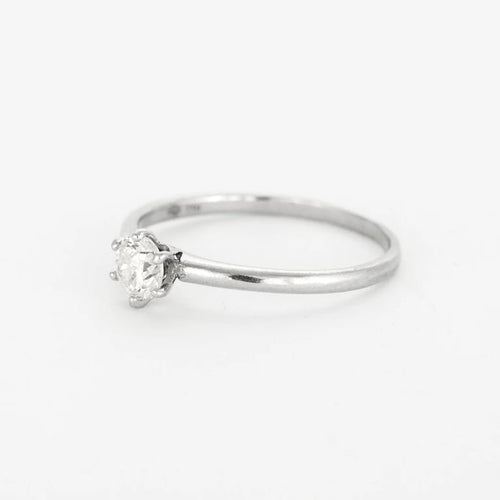 Bague 60 Solitaire - Bague en or blanc 18k et diamant 0,50 ct 58 Facettes LP371/10