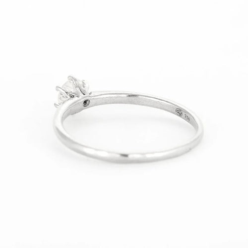 Bague 60 Solitaire - Bague en or blanc 18k et diamant 0,50 ct 58 Facettes LP371/10