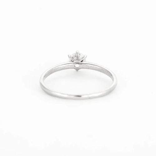 Bague 60 Solitaire - Bague en or blanc 18k et diamant 0,50 ct 58 Facettes LP371/10