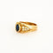 Bague 55 Bague en or jaune 750 sertie d’un saphir et de diamants 58 Facettes LP541/10