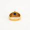 Bague 55 Bague en or jaune 750 sertie d’un saphir et de diamants 58 Facettes LP541/10