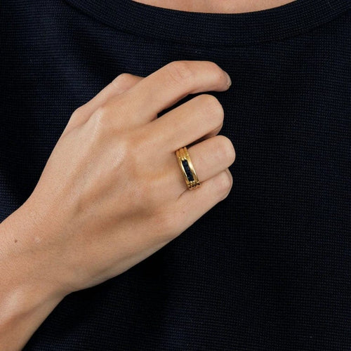 Bague 53 Alliance éternité - Bague en or jaune 750 sertie de saphirs 58 Facettes LP622/15