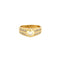 Bague 54 Bague chevalière solitaire en or jaune 18 carats et diamants 58 Facettes LP621/12