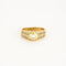 Bague 54 Bague chevalière solitaire en or jaune 18 carats et diamants 58 Facettes LP621/12