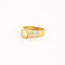 Bague 54 Bague chevalière solitaire en or jaune 18 carats et diamants 58 Facettes LP621/12