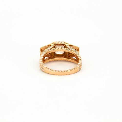 Bague 54 Bague Royale - Bague en or rose et diamants 58 Facettes LP410/12