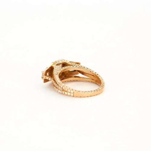 Bague 54 Bague Royale - Bague en or rose et diamants 58 Facettes LP410/12