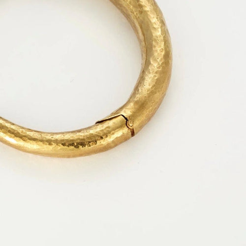 Bracelet Lalaounis - Bracelet jonc martelé en or jaune 750 58 Facettes LP416/2