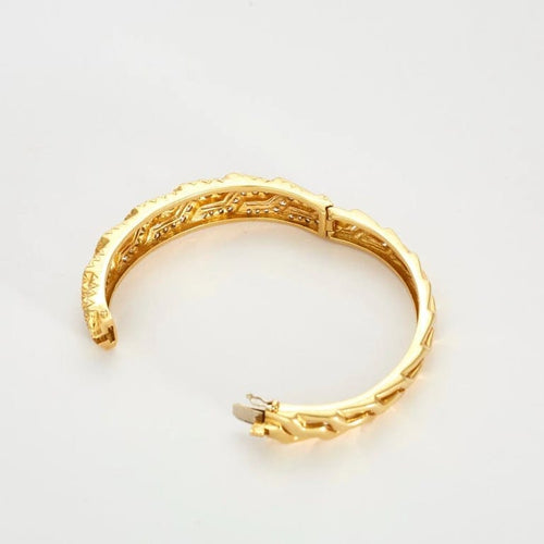 Bracelet Bracelet tank en or jaune 750 serti de diamants 58 Facettes LP467/9
