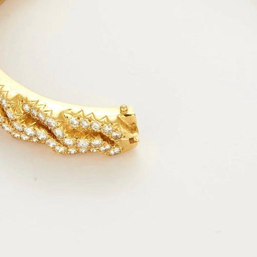 Bracelet Bracelet tank en or jaune 750 serti de diamants 58 Facettes LP467/9