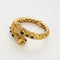 Bracelet Zolotas - Bracelet ouvrant ciselé en or jaune, saphirs et diamants 58 Facettes LP678/9