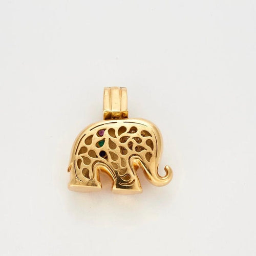 Pendentif Pendentif éléphant en or jaune 750 et diamants 58 Facettes LP465/9