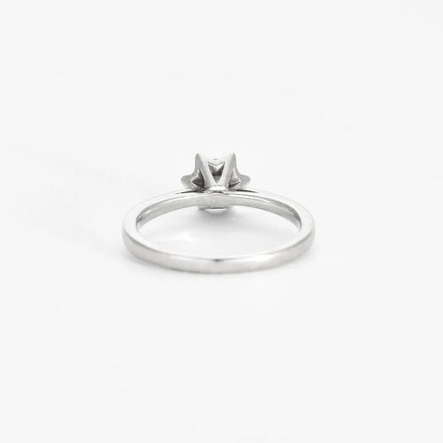 Bague 50 Bague solitaire en or blanc 750 avec diamant 0,55 ct 58 Facettes LP435/10