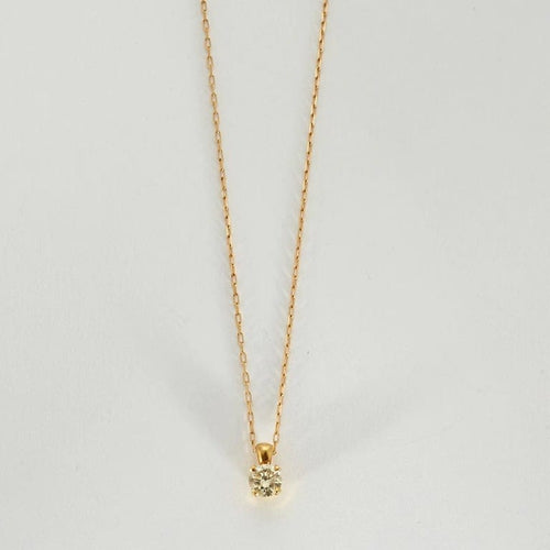 Collier Collier solitaire en or jaune avec diamant taille brillant 58 Facettes LP26/16
