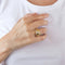Bague 55 Bague 3 lunes et 3 étoiles en or jaune 18 carats et diamants 58 Facettes LP460/12