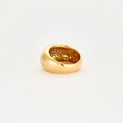 Bague 55 Bague 3 lunes et 3 étoiles en or jaune 18 carats et diamants 58 Facettes LP460/12