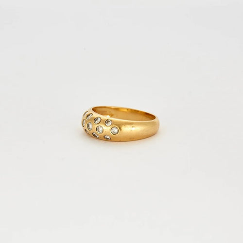 Bague 56.5 Bague jonc Sabba en or jaune 18 carats et diamants 58 Facettes LP429/10