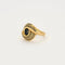Bague 54 Bague en or jaune avec saphir ovale et diamants 58 Facettes LP833/13