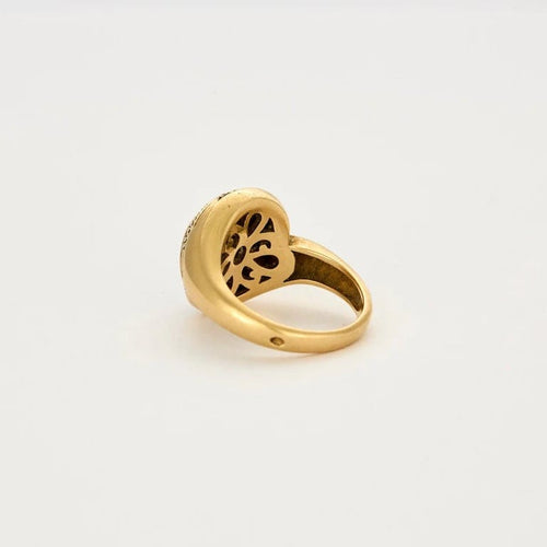 Bague 54 Bague en or jaune avec saphir ovale et diamants 58 Facettes LP833/13