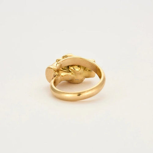 Bague 55 Bague félin en or jaune avec diamants 58 Facettes LP462/13