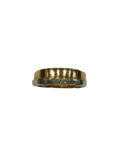 Bague 49 L'Une sur L'Autre - Bague jonc en or jaune et blanc 750 avec diamants 58 Facettes LP868 /13