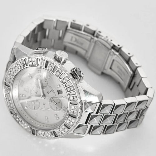 Montre Dior Christal - Montre femme en acier avec diamants 58 Facettes LP001/X