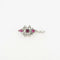 Boucles d'oreilles Boucles d’oreilles dormeuses en or blanc 750 avec diamants et rubis 58 Facettes LP782/16