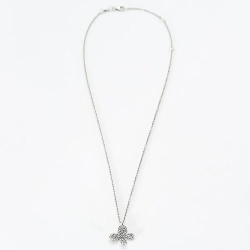 Collier Collier papillon en or blanc 18 carats et diamants 58 Facettes LP858/16