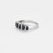 Bague 55 Bague anneau en or blanc 750 sertie de saphirs et diamants 58 Facettes LP970/13