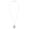 Collier Collier - Pendentif rectangulaire en or blanc avec améthyste et diamants 58 Facettes LP981/16