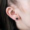 Boucles d'oreilles Boucles d'oreilles puces en or jaune 750 avec saphirs cœur 58 Facettes LP971/15