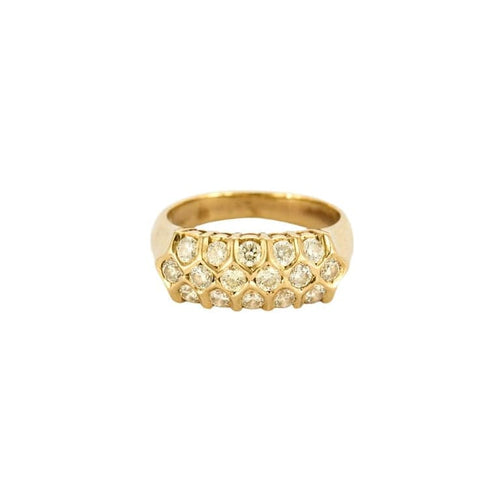 Bague 52.5 Bague jonc en or jaune 18 carats et diamants 58 Facettes LP979/11