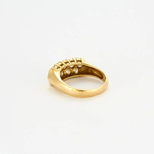 Bague 52.5 Bague jonc en or jaune 18 carats et diamants 58 Facettes LP979/11