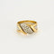 Bague 55 Bague en or jaune et blanc 18 ct sertie de diamants 58 Facettes LP983/13