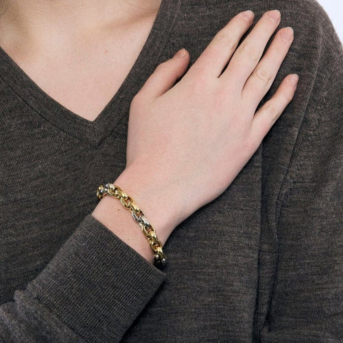 Bracelet IL GIGLIO - Bracelet en or jaune et blanc 18 carats 58 Facettes LP46/1