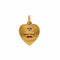 Pendentif Augis - Pendentif cœur « + qu’hier - que demain » en or jaune, rubis 58 Facettes LP1032/16