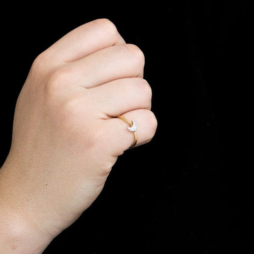 Bague 50 Pomellato/Dodo Lune - Bague en or jaune et blanc avec diamants 58 Facettes LP1031/12