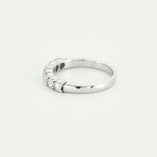 Bague 51.5 Alliance rivière - Bague en or blanc 750 sertie de diamants 58 Facettes LP1067/12